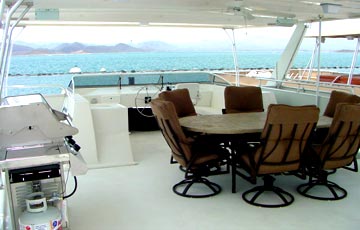 Houseboats top deck patio